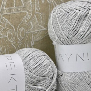 Knitting wool knitting yarn grey light grey recycled cotton soft 100g Knäul 200 meter Oeko-Tex image 3