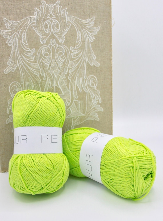 NEON Green Knitting Wool Knitting Yarn Neon Green Light Green