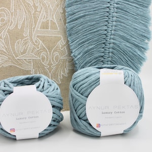 Gruba wełniana dzianina XXL Chunky | Przędza masywna |Bawełna zielona 5 mm bawełna z recyklingu 100 g kulka 70 metrów Oeko-Tex Chunky | nieporęczna przędza | Bawełna
