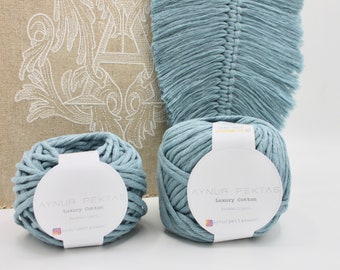 Dicke XXL Strickwolle Chunky | Bulky Garn |Cotton grün 5mm recycled Baumwolle 100g/50gr Knäul 70 meter Oeko-Tex Chunky | Bulky Garn | Cotton