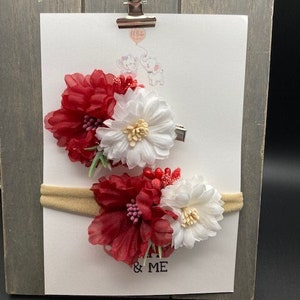 Mommy and me hair accessories, mommy and me look, hair accessories, floral headband, nylon headband, gift for mom, baby shower gift