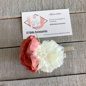 Floral hair clip, bridal accessories, bridesmaid accessories, hair accessories, flower girl accessories