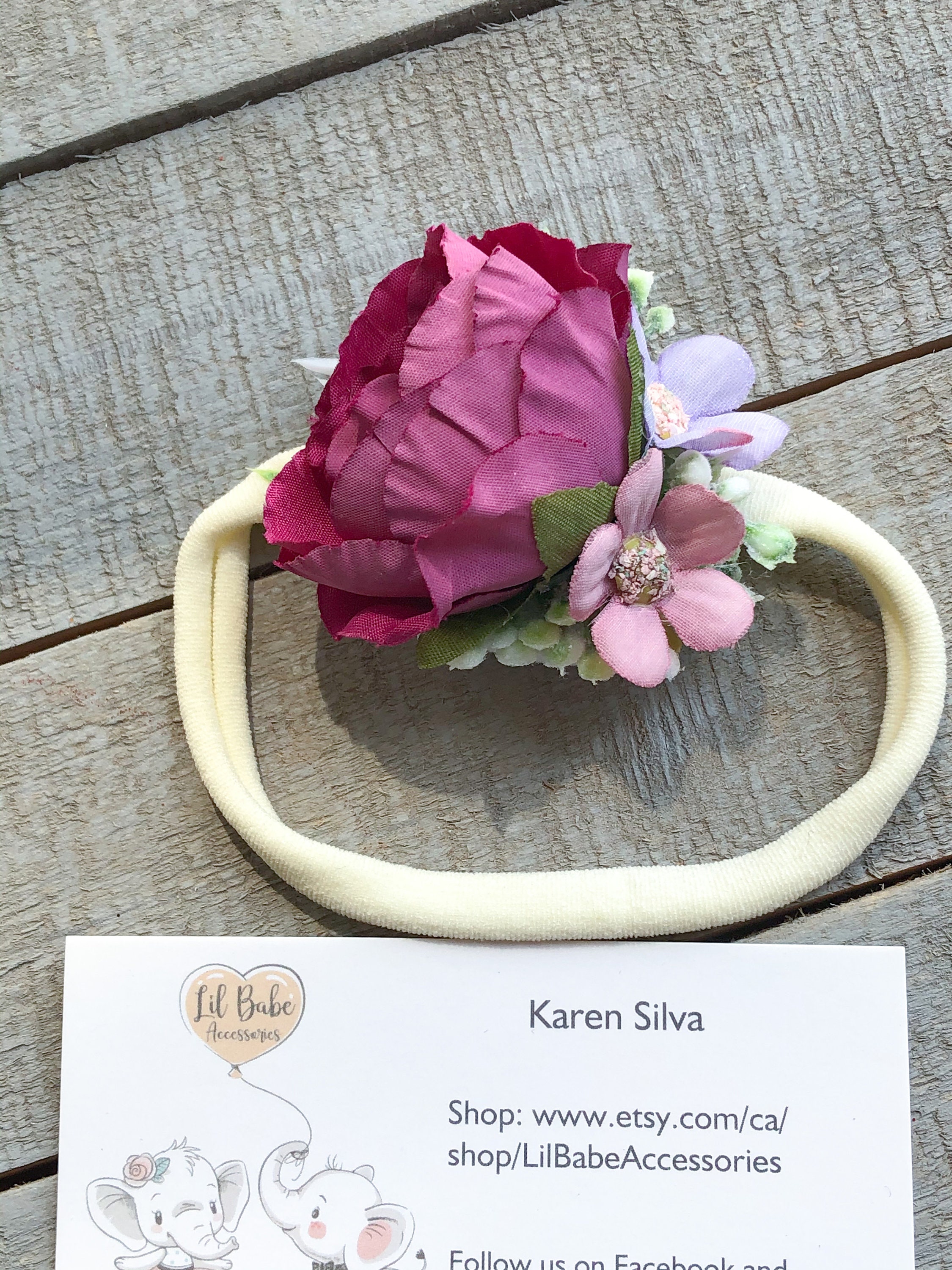 Baby Headband Floral Headband Flower Headband Baby Shower Etsy UK