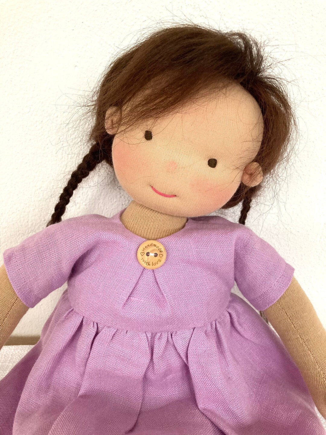 MAYA Doll 38 Cm 15 Waldorf Doll Made of Fabric Earth Etsy