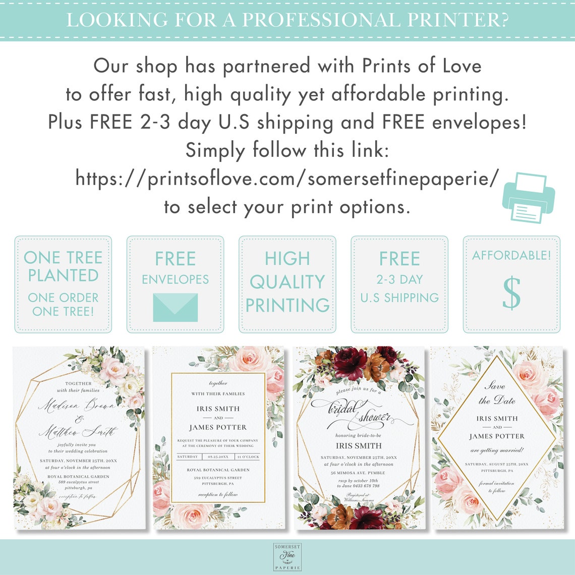 Floral Wedding Invitation EDITABLE TEMPLATE Wedding Bundle
