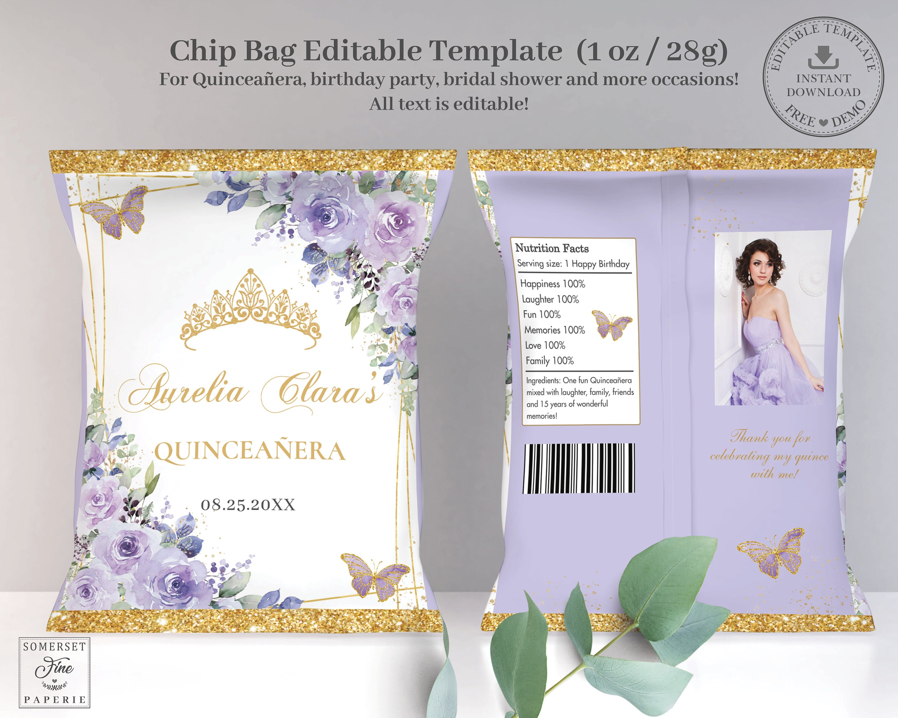 Lavender Chip Bags - Etsy
