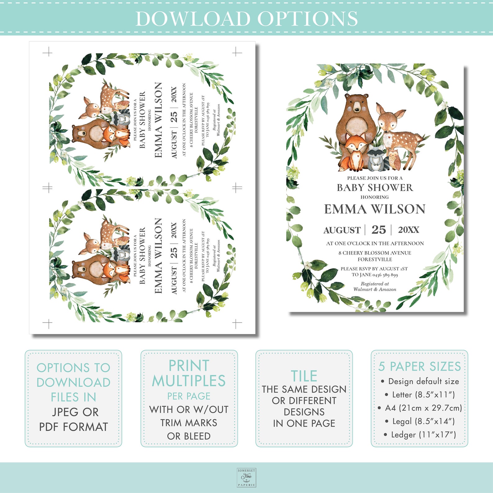 EDITABLE TEMPLATE Mermaid Thank You Note Printable | Etsy