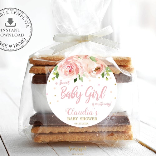 Blush Pink Floral Baby Shower Invitation Sweet Baby Girl Etsy