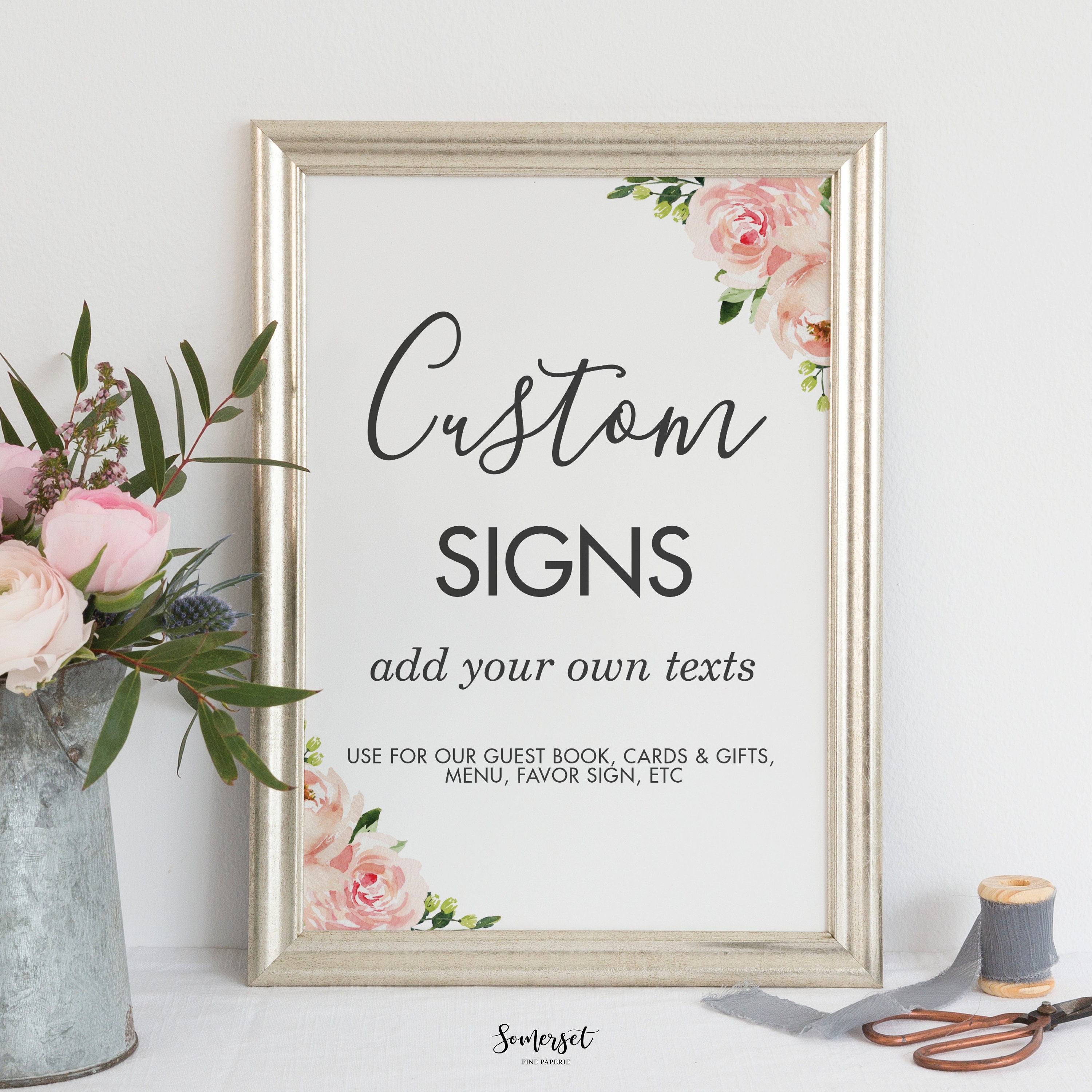 Table Signs Printable INSTANT DOWNLOAD Wedding Signs Candy Etsy