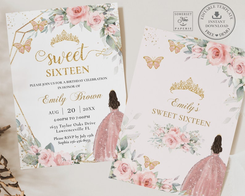 blush pink sweet 16 dress