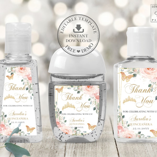 Hand Sanitzer Labels - Etsy