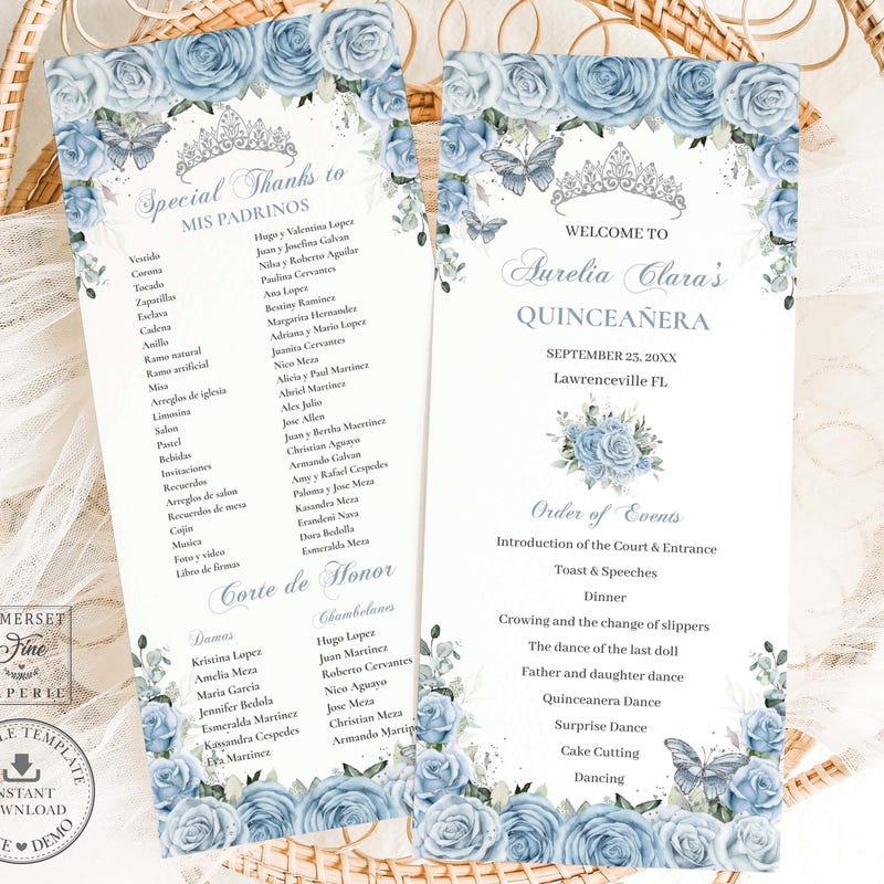 Quinceanera Program Event - Etsy