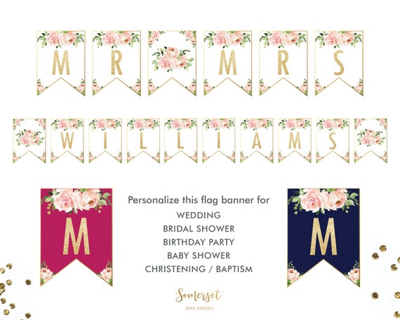 MR and MRS Bunting Floral 