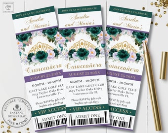 Luxury Vellum Quinceanera Invitations with Gold Foiled