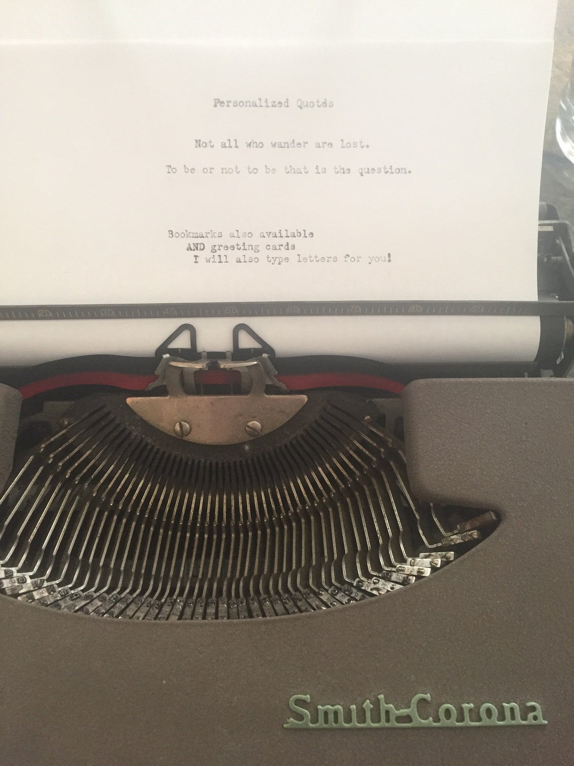 Custom Typewriter Font Quotes Etsy