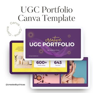 UGC Portfolio Template or UGC Media Kit Template | UGC Portfolio Canva Template