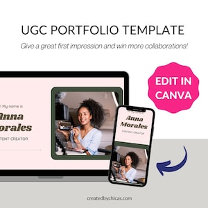 UGC Portfolio | UGC Portfolio Canva Template | UGC Template