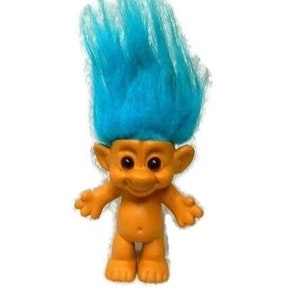 Vintage IMM Forest Troll Doll with Blue/teal Hair 1990&#39;s