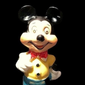 RARE!! 1960&#39;s Walt Disney Mickey Mouse Ceramic Figurine/Japan Wales Co