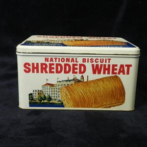 Vintage 1987 Nabisco Shredded Wheat Tin – Special Edition 10 oz.