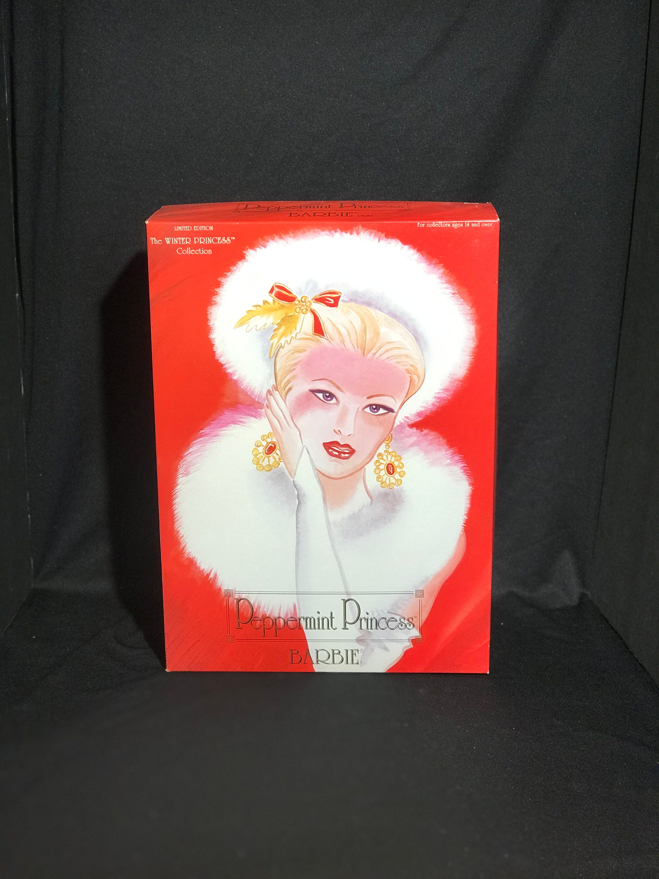 Vintage Mattel 1994 Peppermint Princess Barbie Doll Winter