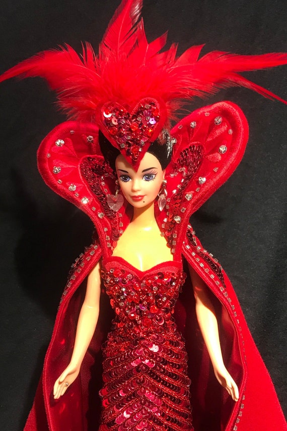 Vintage Bob Mackie Barbie Doll, Queen of Hearts Barbie Doll 1994