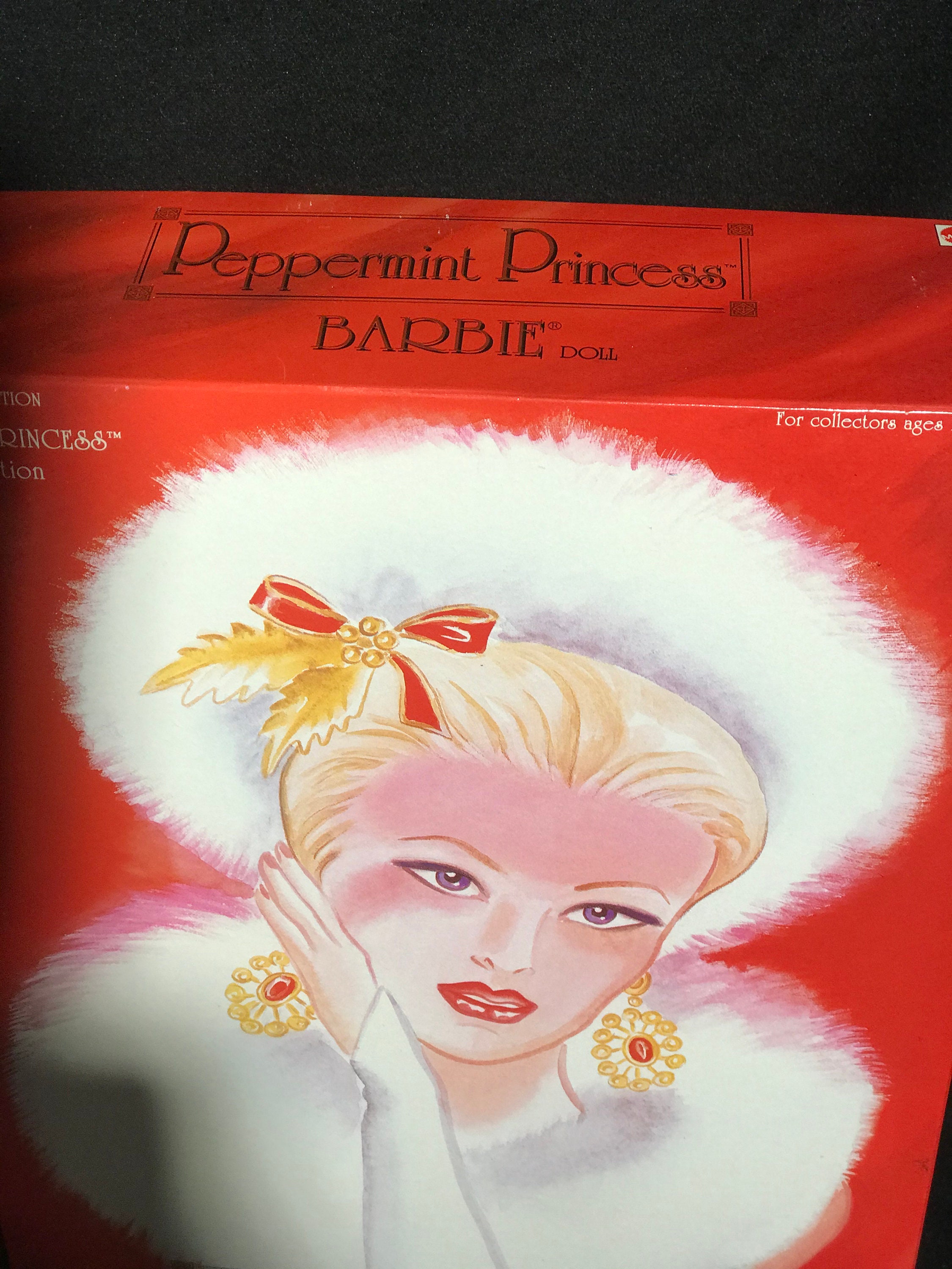Vintage Mattel 1994 Peppermint Princess Barbie Doll Winter