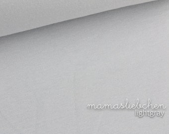 Tejido del manguito "uni #lightgray" gris claro liso 0,25 m