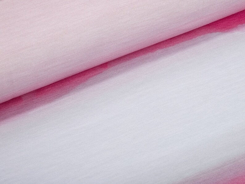 Summer Sweat fabric French Terry watercolor piece prism watercolor #serena 1 panel-0.95 m pink grey pink color gradient water colors