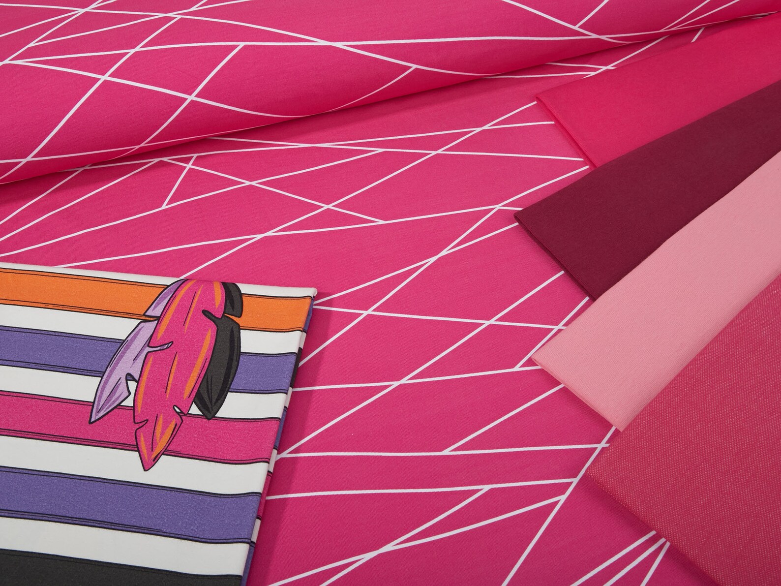 Jersey Fabric for Women Kids Girls Girls Geo Lines Etsy