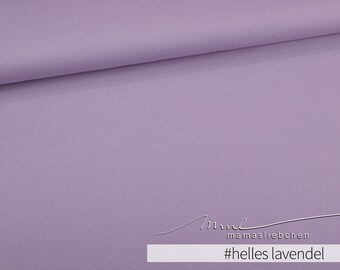 Jersey-Stoff uni unifarben "Basic uni #helles lavendel" (0,25m) helllila lila von mamasliebchen