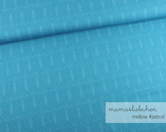 Jersey fabric Sheets #mellow "petrol" (0.5 m) Turquoise mellows