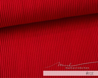 Manchette en tricot grossier tissu poignets en tricot grossier « uni #rot » 0,25 m poignets tricotés grossiers rouge vif rouge ardent de mamasliebchen