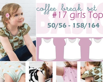 EBook E-Book #17 "Girls Top" Shirt Schnittmuster Nähanleitung mamasliebchen (A4, A0 und Beamer)