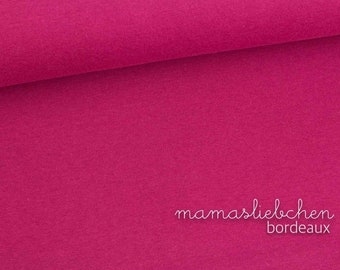 Cuff fabric uni bordeaux red burgundy plain 0,25 m