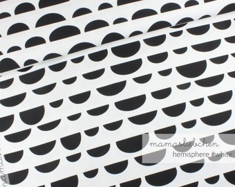Jersey fabric "hemisphere #white" (0.5 m) black white