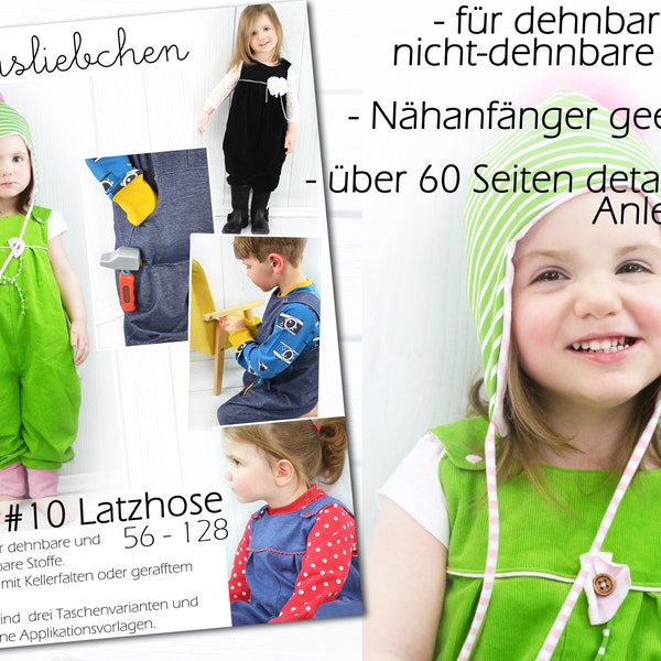 EBook E-Book #10 Latzhose Kinder Hose Schnittmuster