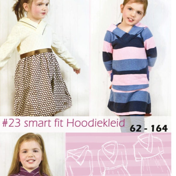 EBook E-Book #23 smartfit hoodie-Kleid Schnittmuster Nähanleitung Mädchen (A4, A0 und Beamer-Datei)