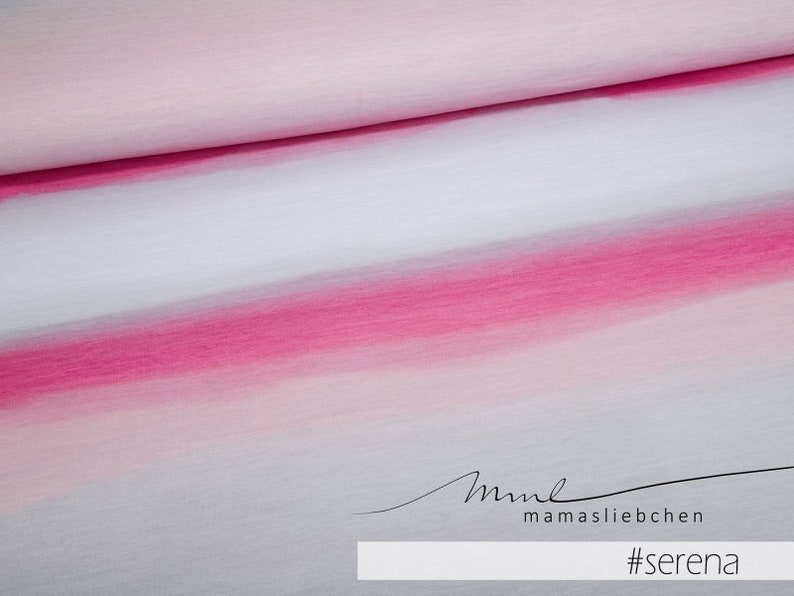 Summer Sweat fabric French Terry watercolor piece prism watercolor #serena 1 panel-0.95 m pink grey pink color gradient water colors