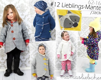 EBook E-Book #12 "Lieblings-Mantel" Kinder Jacke (A4, A0 und Beamer-Datei)