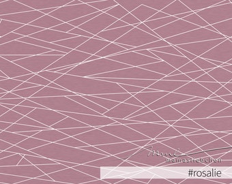 Jersey-Stoff "shapelines Basic #rosalie" (0,25m) rosa Stoff mit Linien für Damen Kinder Mädchen Jungs von mamasliebchen
