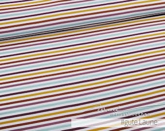 Jersey-Stoff Linien Streifen Blockstreifen "fineliner #gute laune" bunt (0,5m)
