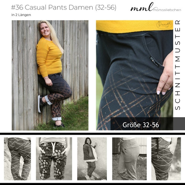 EBook E-Book #36 E-Book "Casual Pants women" Damen-Hose (32-56) (digital) (A4, A0 und Beamer-Datei)