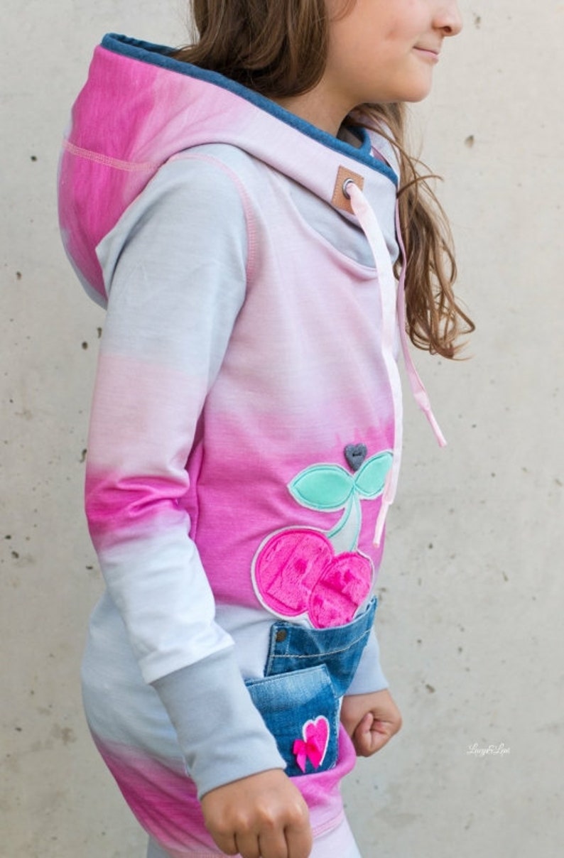 Summer Sweat fabric French Terry watercolor piece prism watercolor #serena 1 panel-0.95 m pink grey pink color gradient water colors