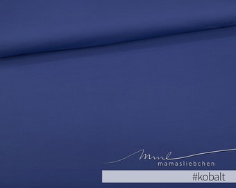 Jersey-Stoff uni unifarben "Basic uni #kobalt" (0,25m) blau kobaltblau von mamasliebchen