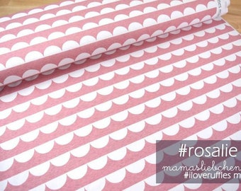 Jersey Fabric "Ruffles mini #rosalie" pink (0.5 m)