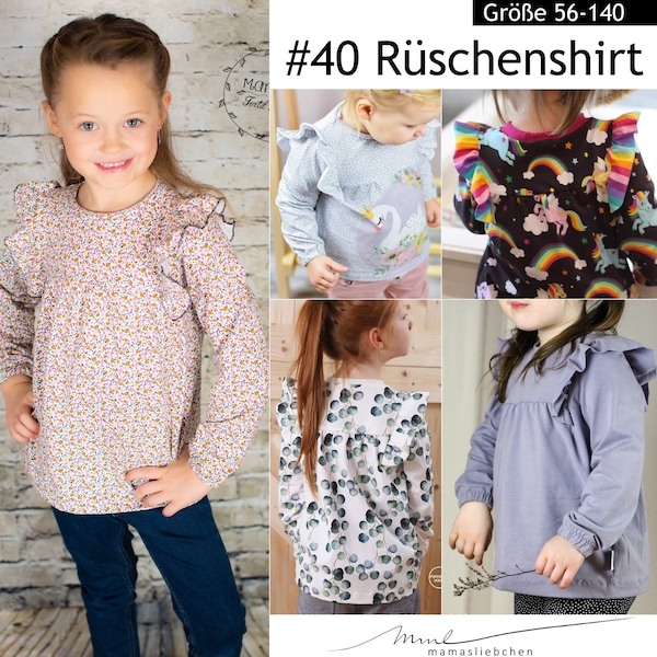 EBook E-Book #40 E-Book "Rüschenshirt" (56-140) (digital) Shirt (DIN 4, A0 und Beamer-Datei)