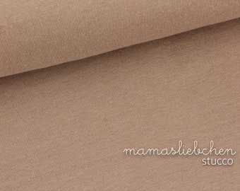 Bündchen-stoff « uni #stucco » sand beige unicolore 0,25 m