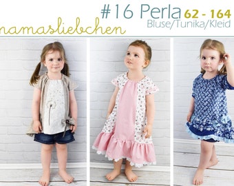 EBook E-Book #16 "Perla" Bluse Kleid Tunika 62-164 (A4, A0 und Beamer)