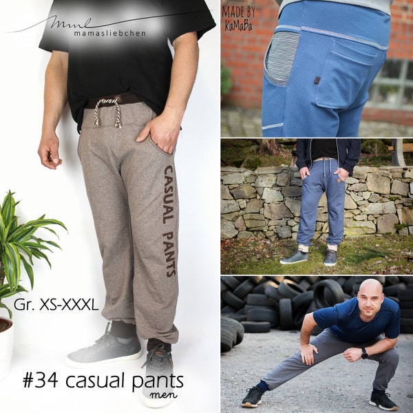 E-Book-SET #34, #35 & #36 "Casual Pants kids, women, men" (digital) (A4, A0 und Beamer-Datei)